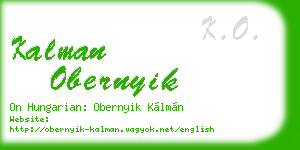 kalman obernyik business card